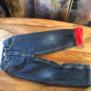 Fleece lined jeans